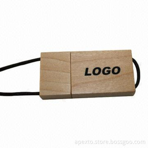 Promotional Wooden USB Flash Drive, Supports Password Protection and Bootable Function